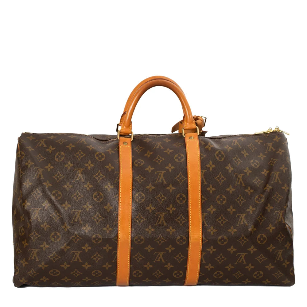 Keepall 55 Vintage en toile monogram marron