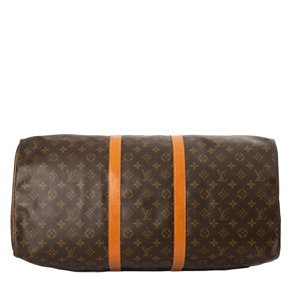 Keepall 55 Vintage en toile monogram marron
