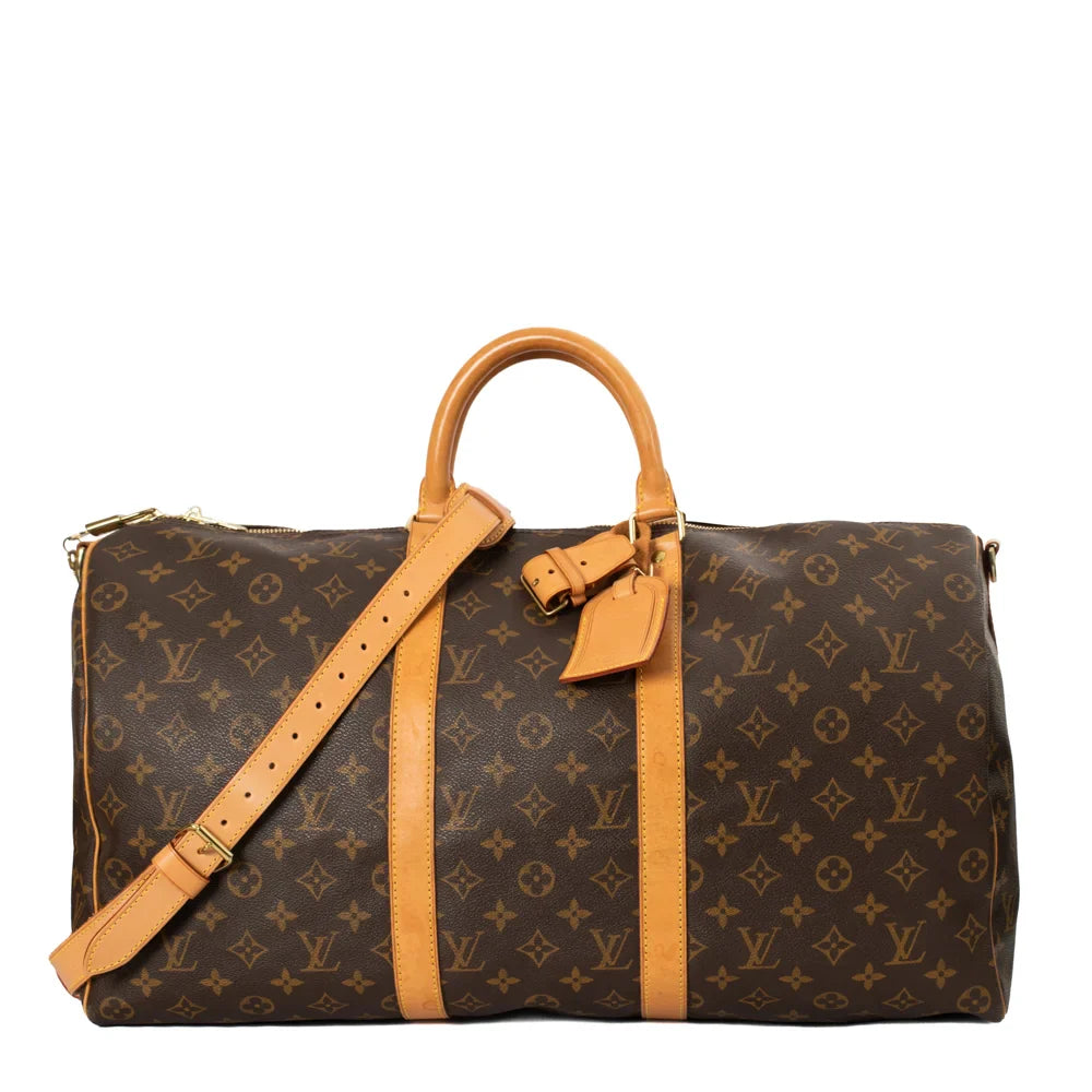 Keepall 50 Vintage en toile monogram marron