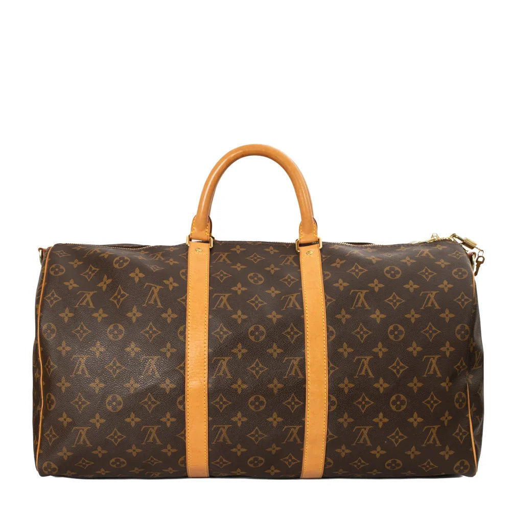 Keepall 50 Vintage en toile monogram marron