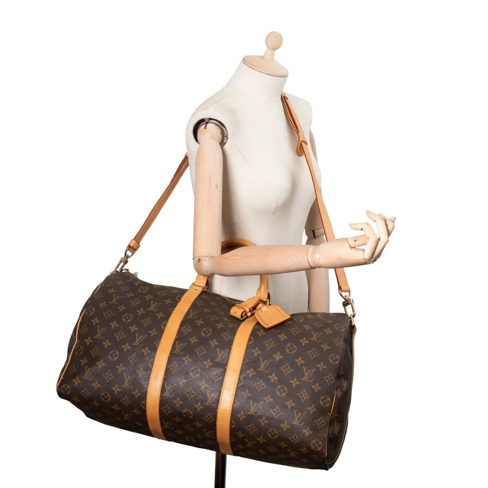 Keepall 50 Vintage en toile monogram marron