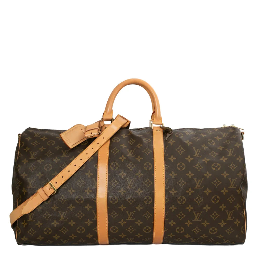 Keepall 55 Vintage en toile monogram marron