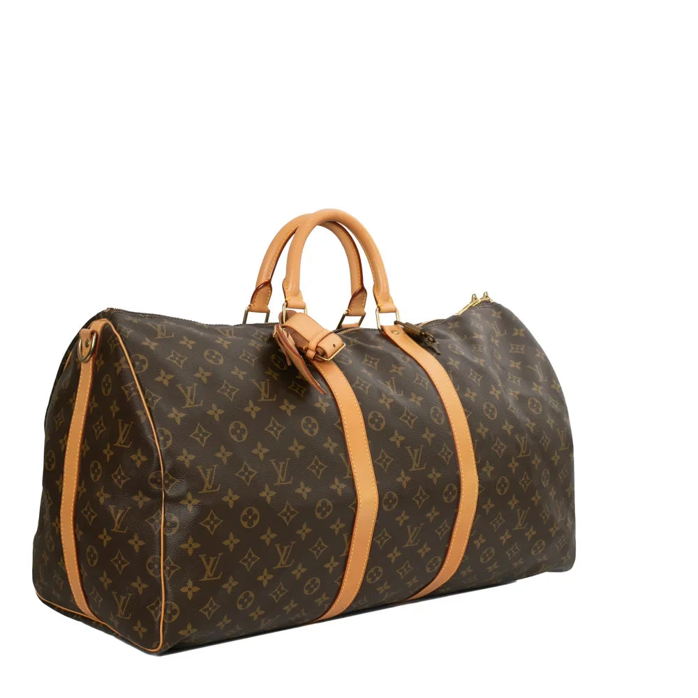 Keepall 55 Vintage en toile monogram marron