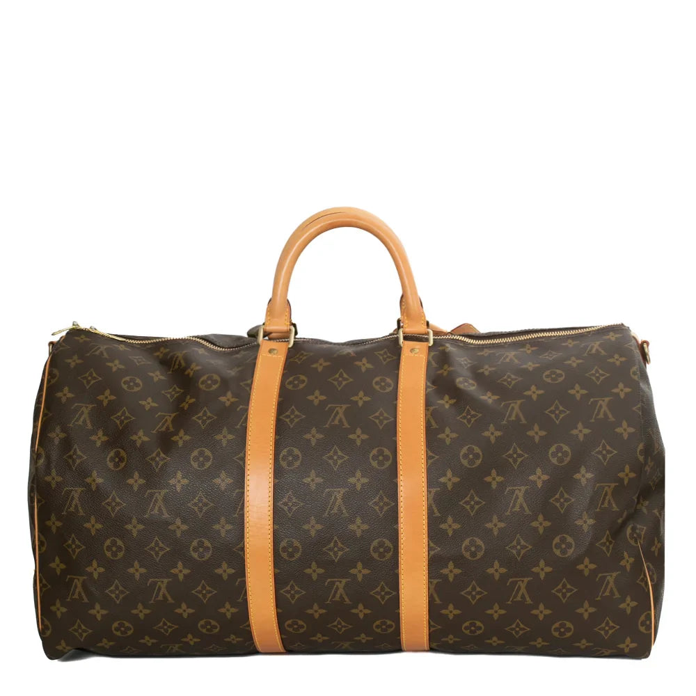 Keepall 55 Vintage en toile monogram marron