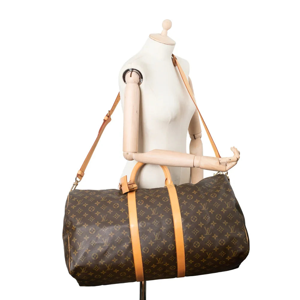 Keepall 55 Vintage en toile monogram marron