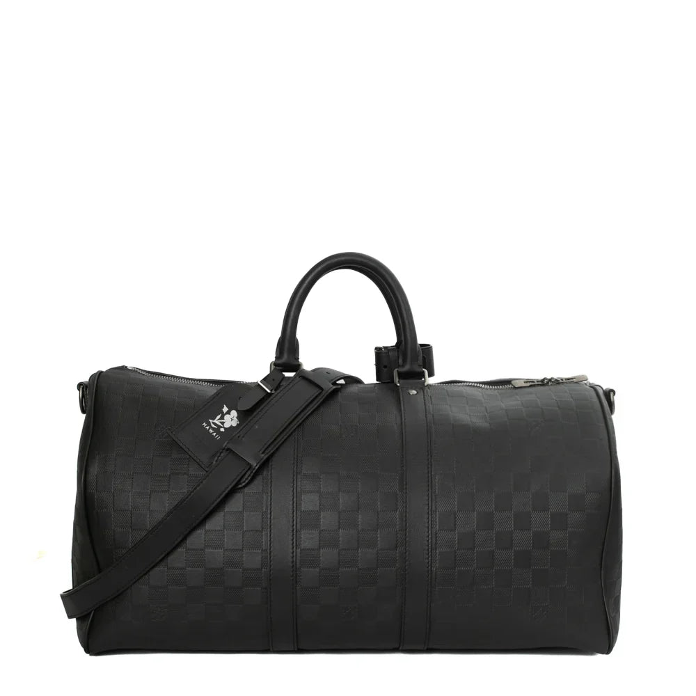 Keepall 45 en toile damier noir