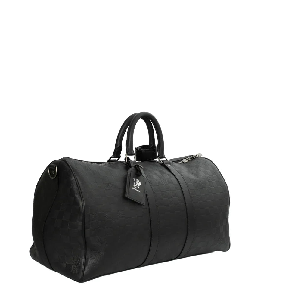 Keepall 45 en toile damier noir