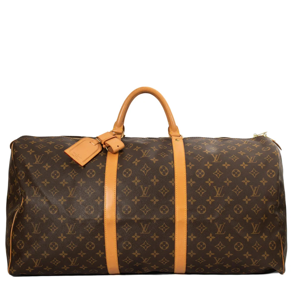 Keepall 60 Vintage en toile monogram marron
