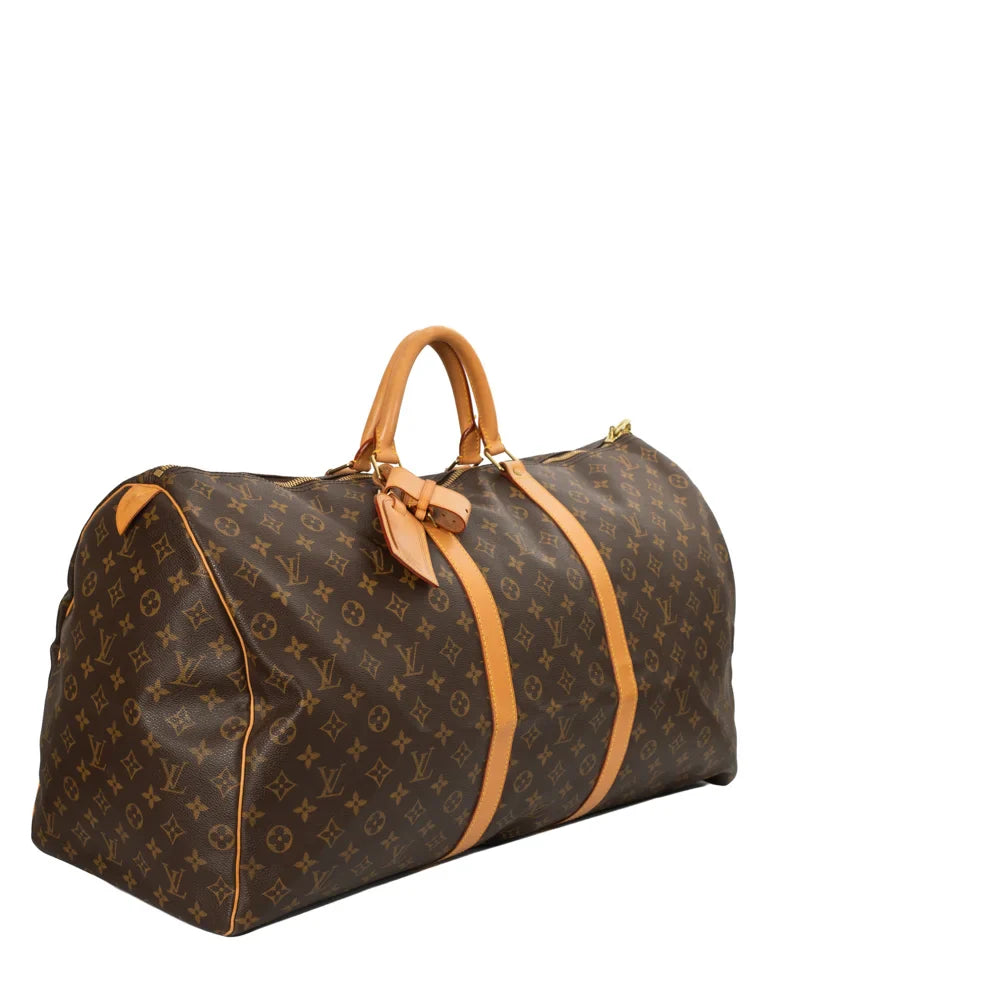 Keepall 60 Vintage en toile monogram marron