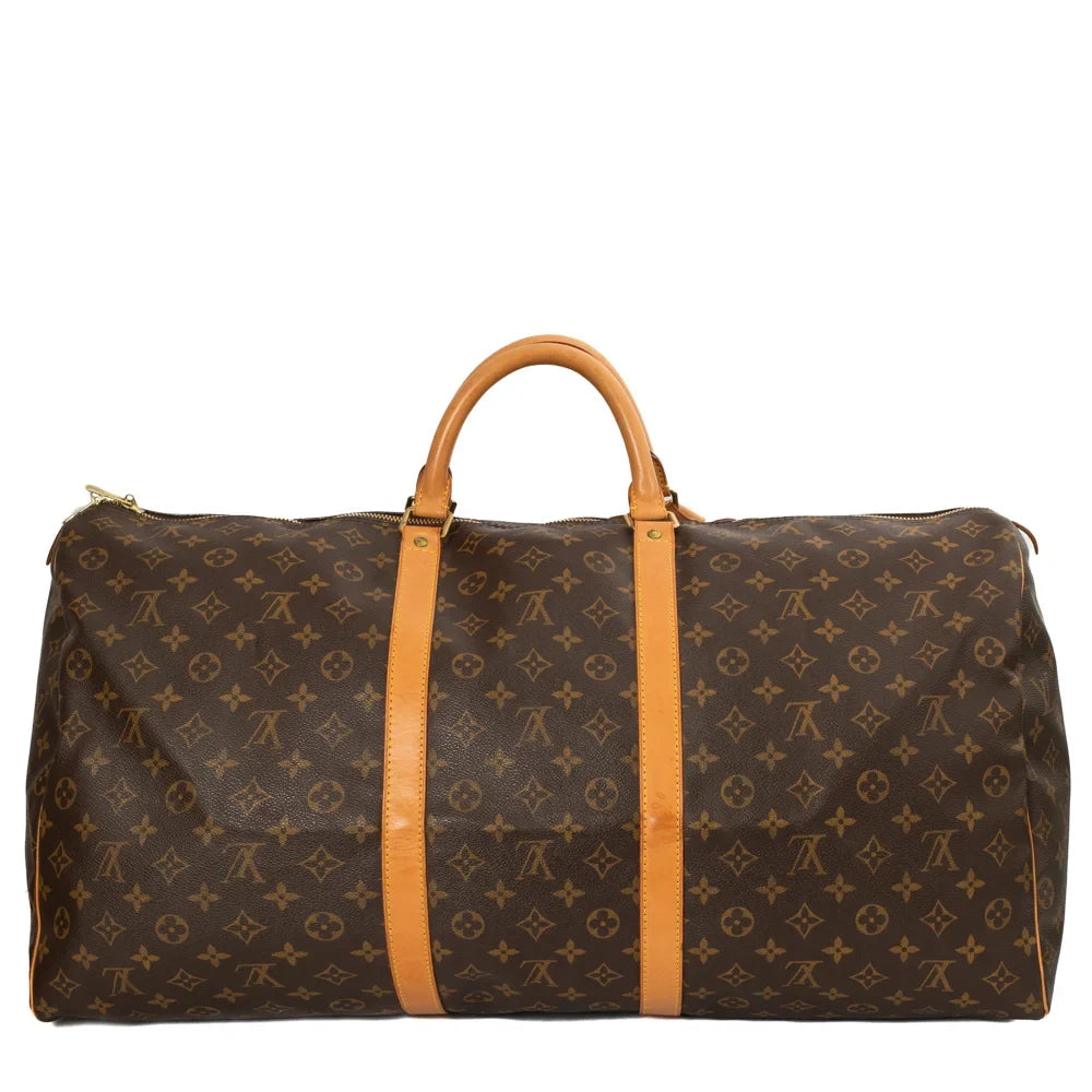 Keepall 60 Vintage en toile monogram marron