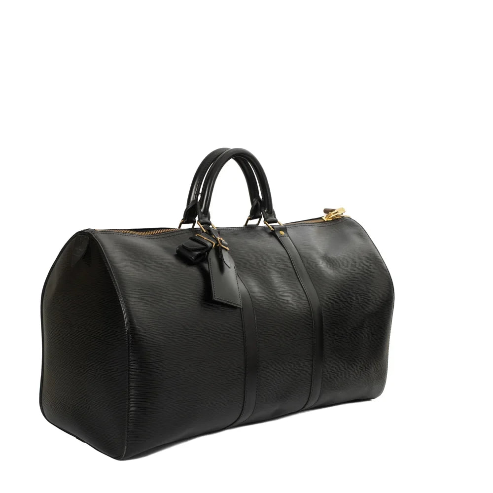 Keepall 50 Vintage en cuir épi noir