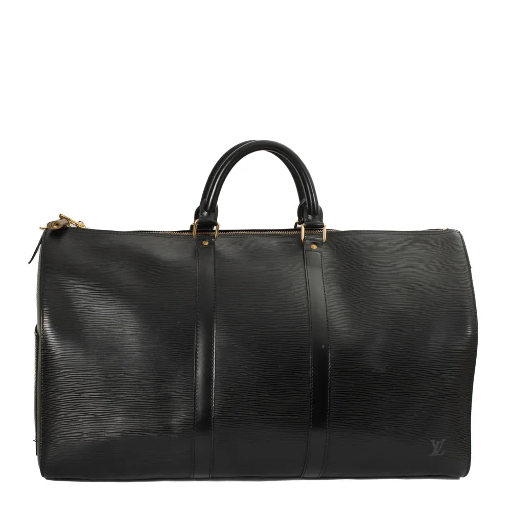 Keepall 50 Vintage en cuir épi noir