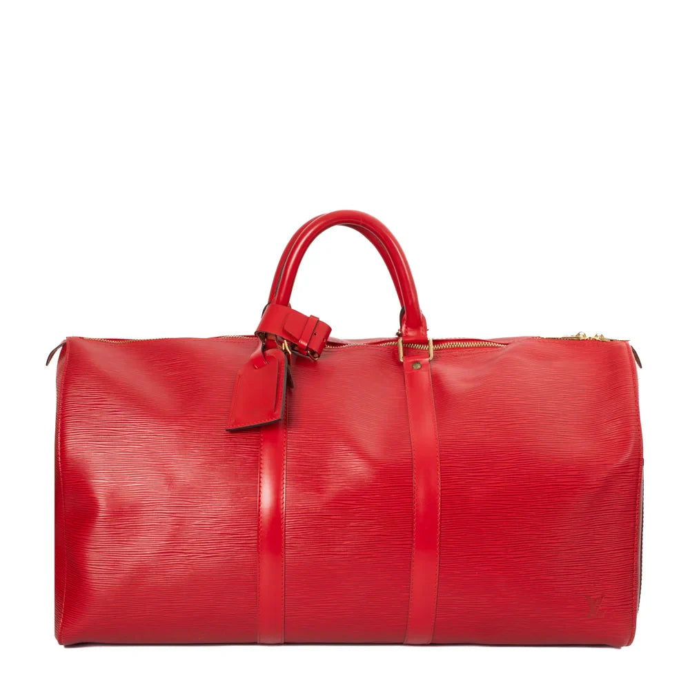 Keepall 50 Vintega en cuir épi rouge