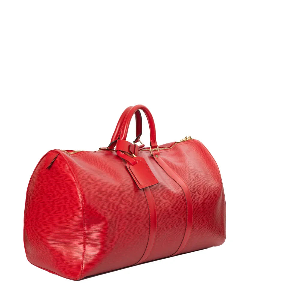 Keepall 50 Vintega en cuir épi rouge