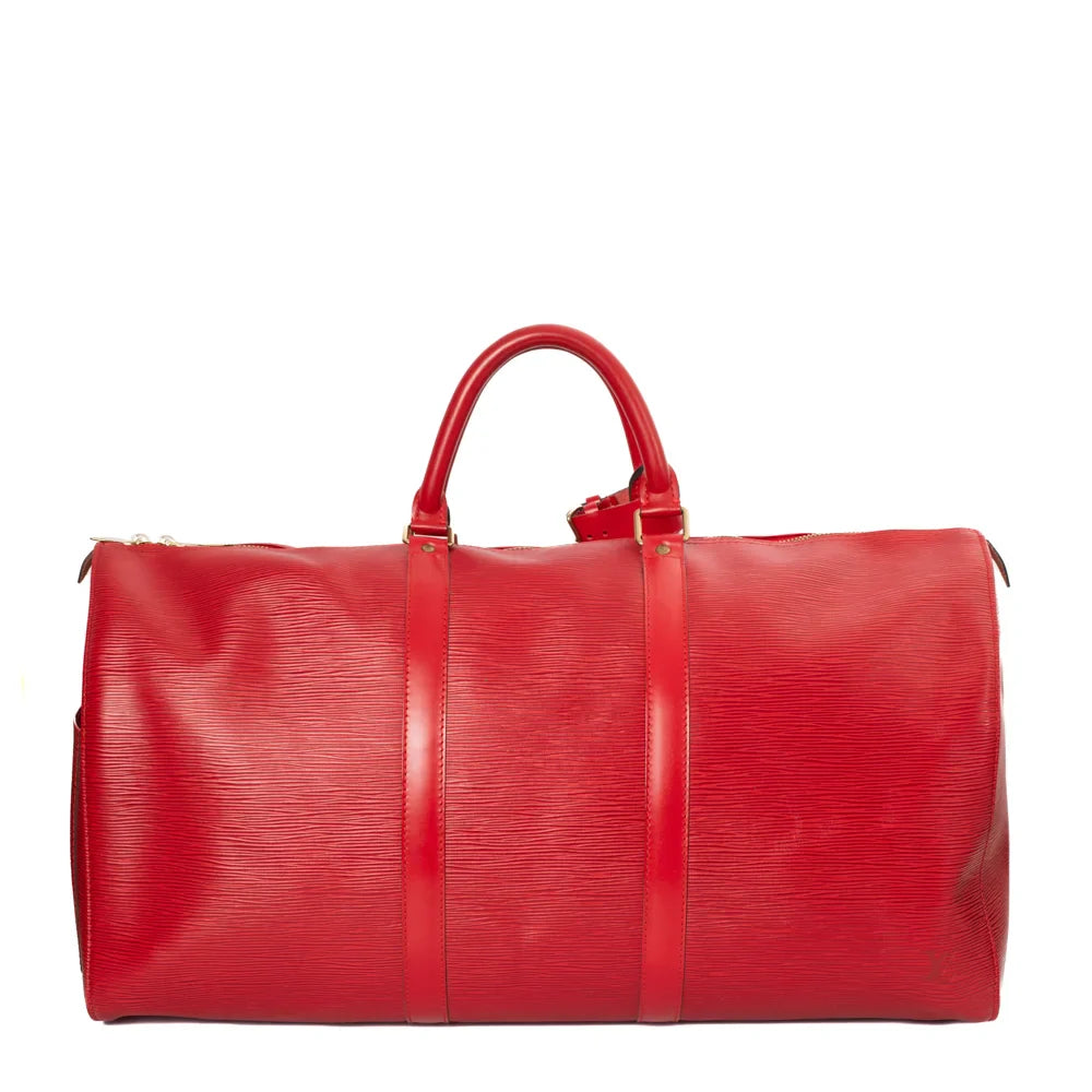 Keepall 50 Vintega en cuir épi rouge
