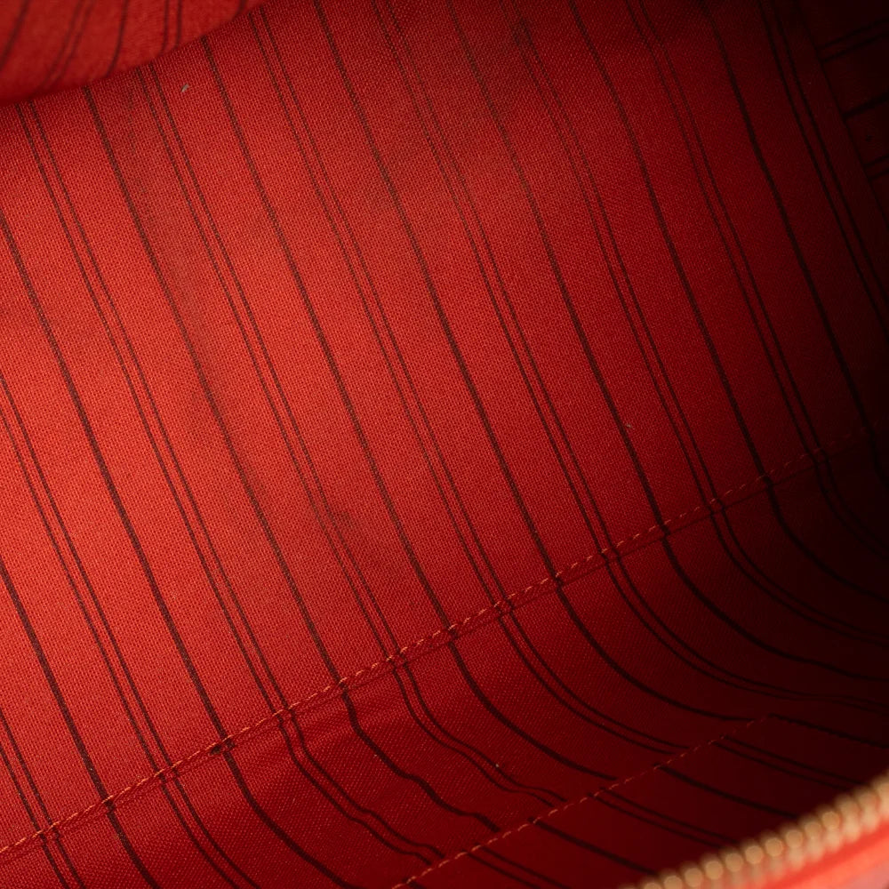 Keepall 50 en cuir empreinte rouge