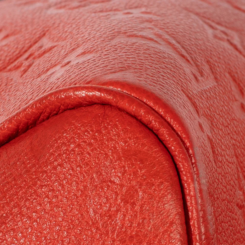 Keepall 50 en cuir empreinte rouge