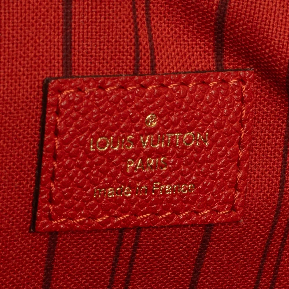 Keepall 50 en cuir empreinte rouge