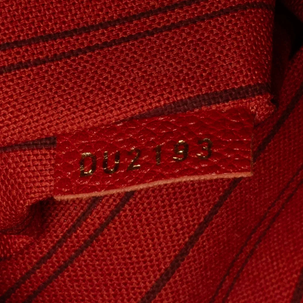 Keepall 50 en cuir empreinte rouge