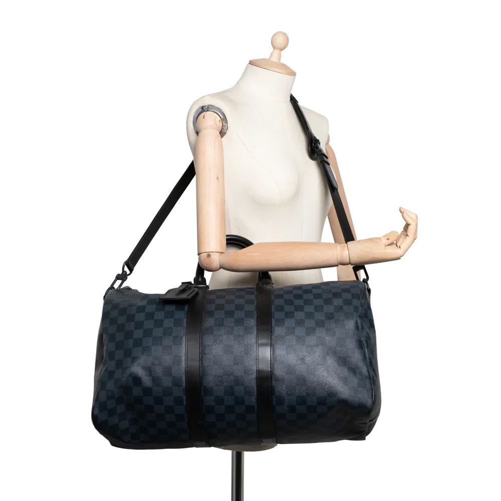 Keepall 45 en toile damier gris