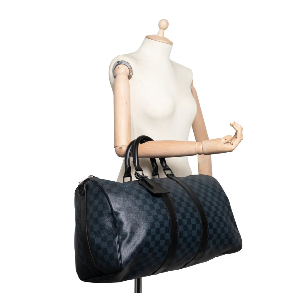 Keepall 45 en toile damier gris