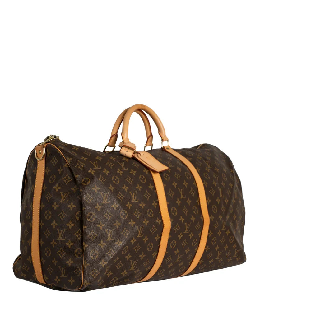 Keepall 60 Vintage en toile monogram marron