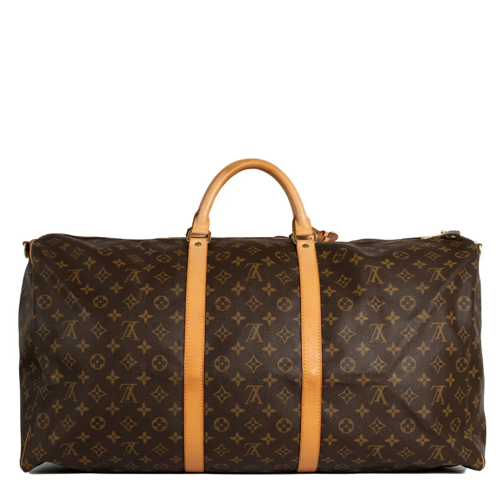 Keepall 60 Vintage en toile monogram marron