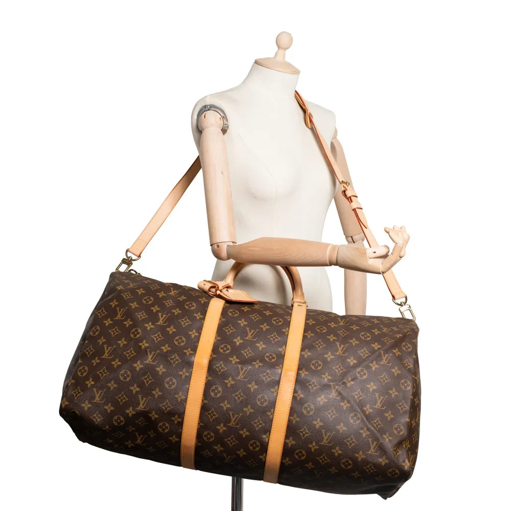 Keepall 60 Vintage en toile monogram marron