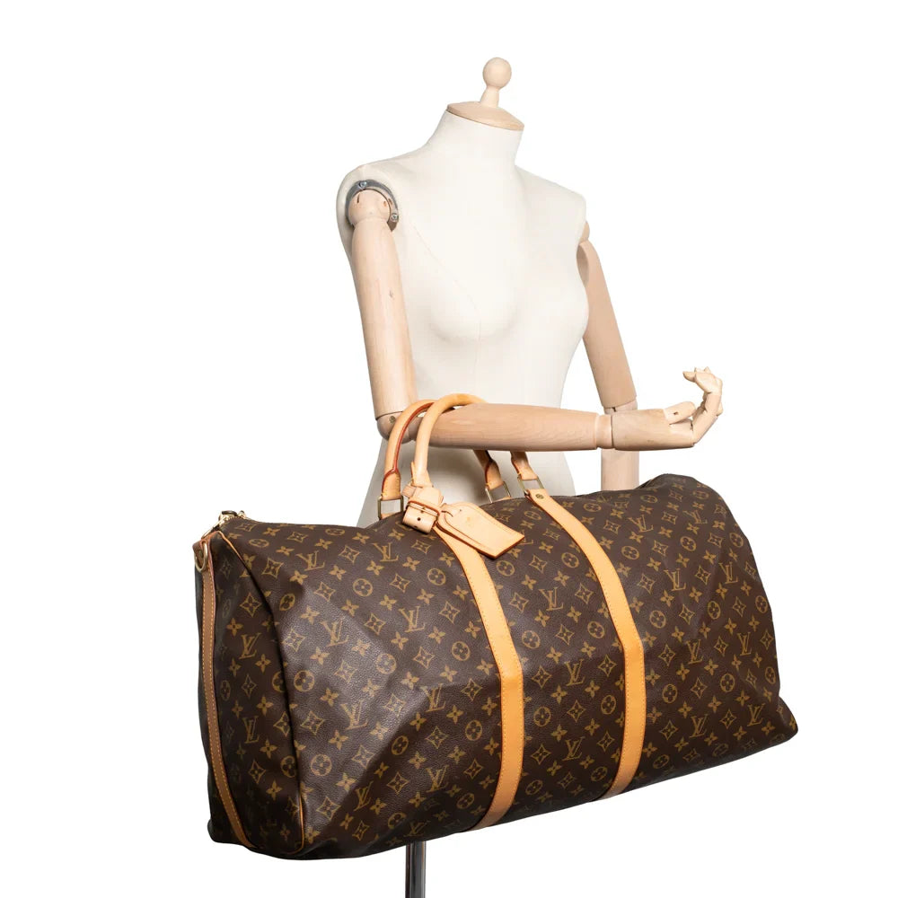 Keepall 60 Vintage en toile monogram marron
