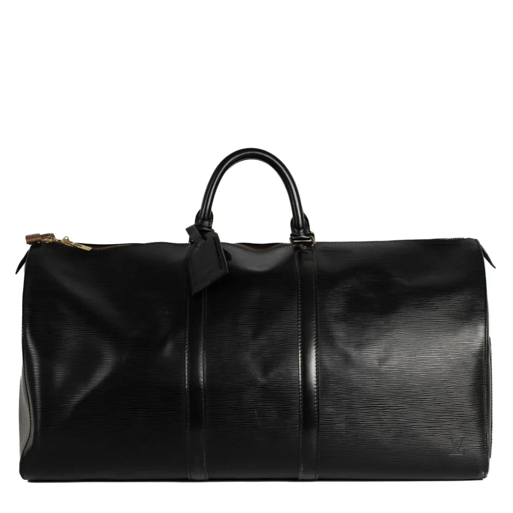 Keepall 55 Vintage en cuir épi noir