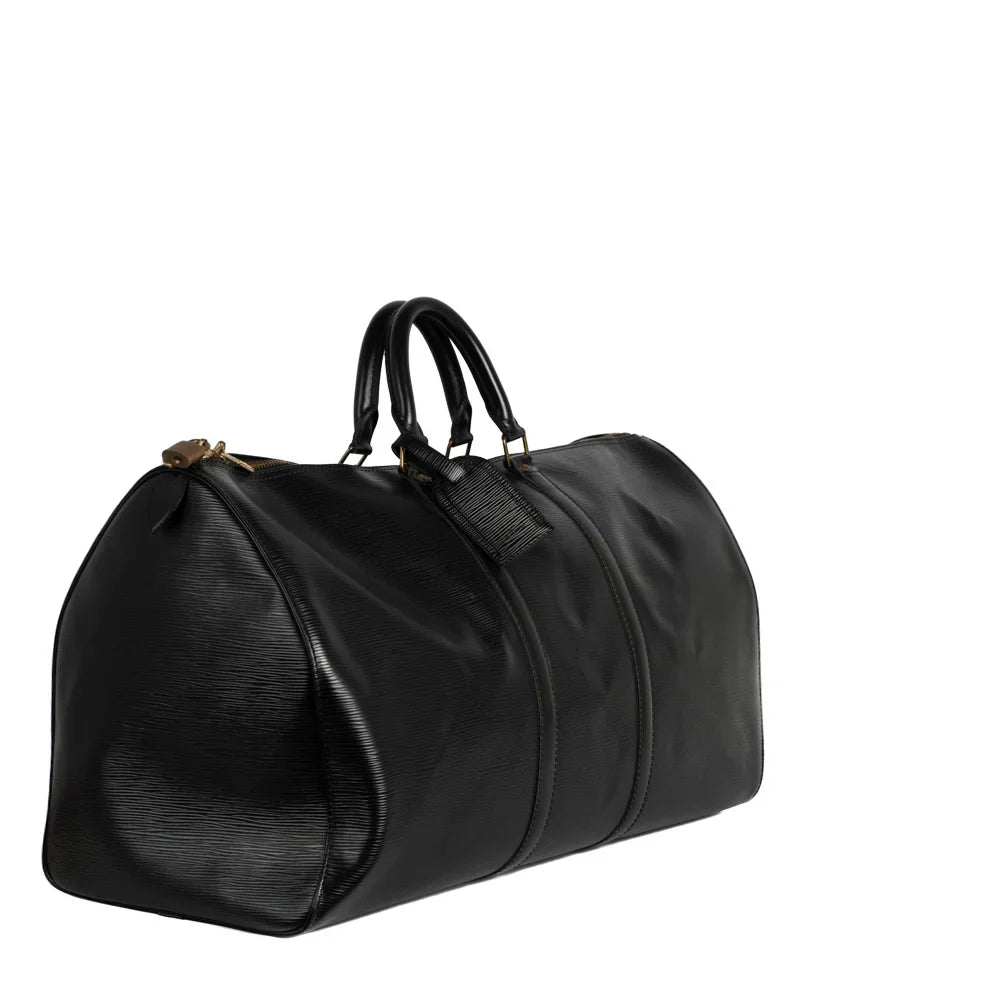 Keepall 55 Vintage en cuir épi noir