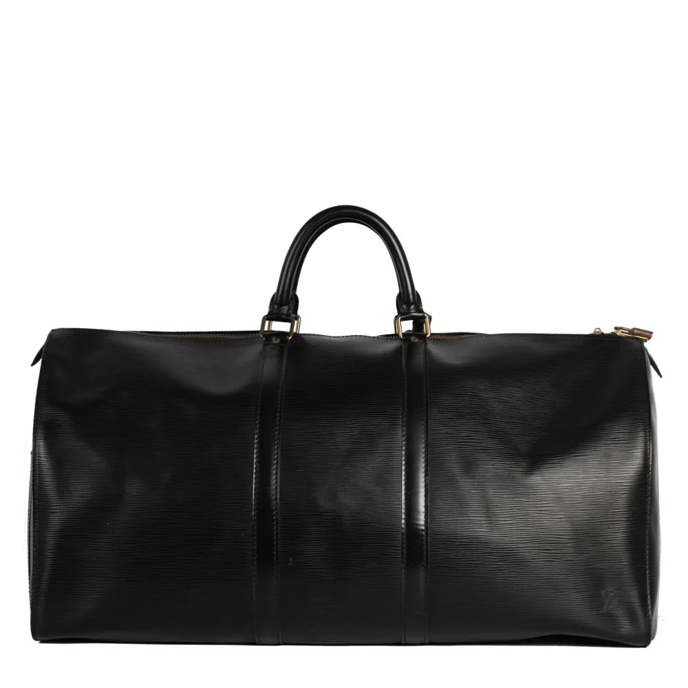 Keepall 55 Vintage en cuir épi noir