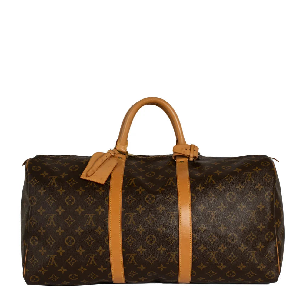 Keepall 50 Vintage en toile monogram marron