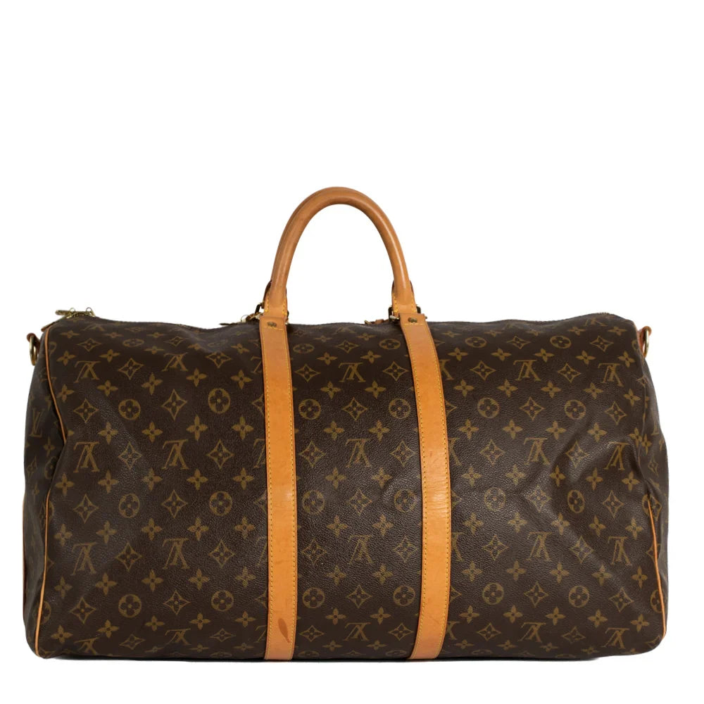 Keepall 55 Vintage en toile monogram marron