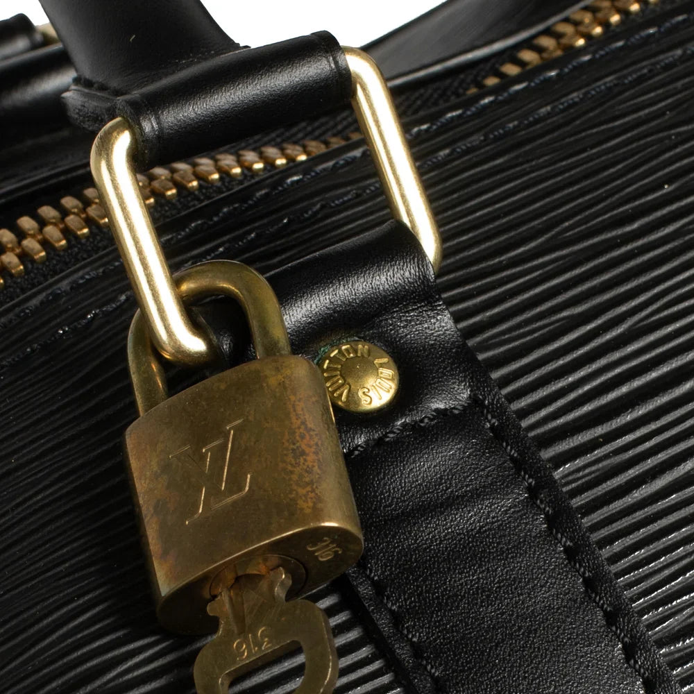 Keepall 50 Vintage en cuir épi noir
