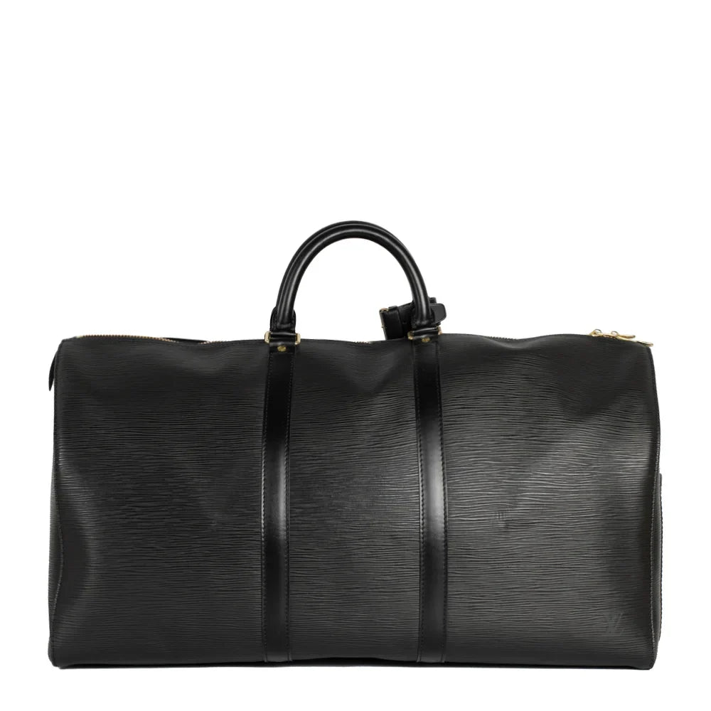 Keepall 50 Vintage en cuir épi noir