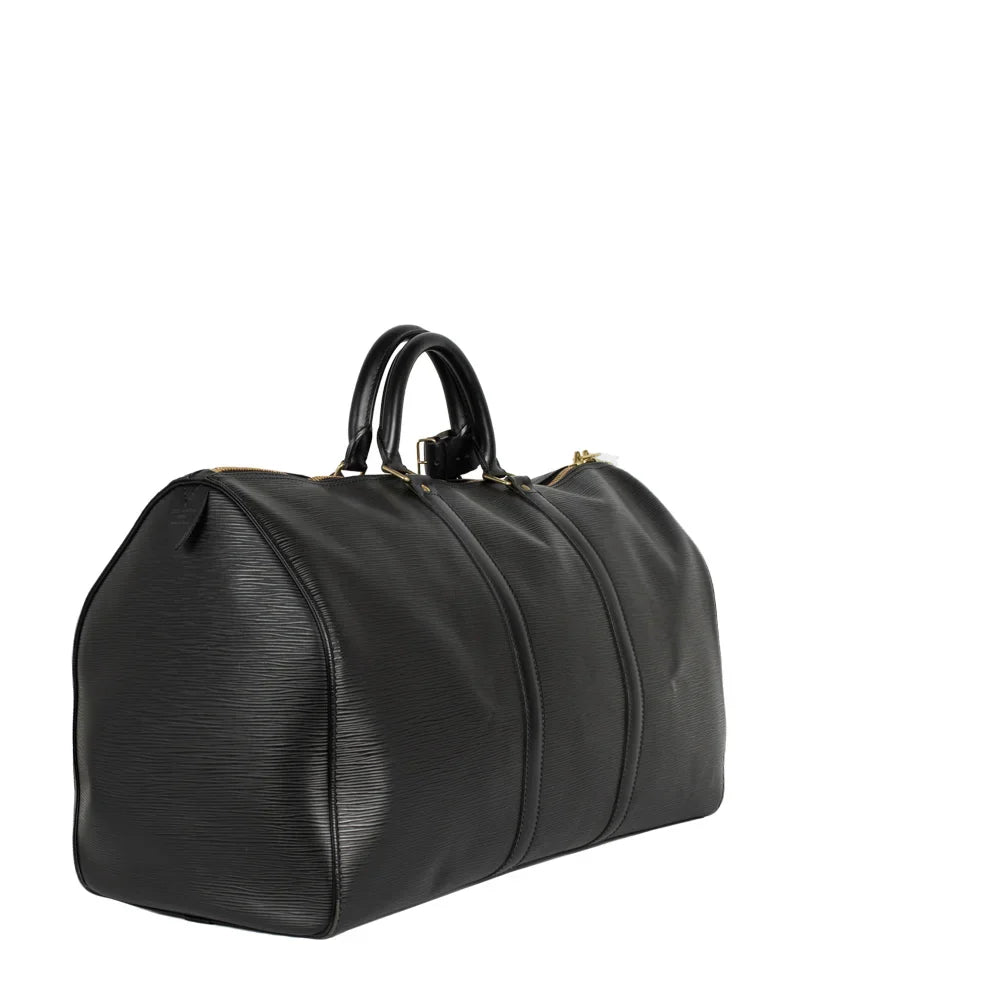 Keepall 50 Vintage en cuir épi noir
