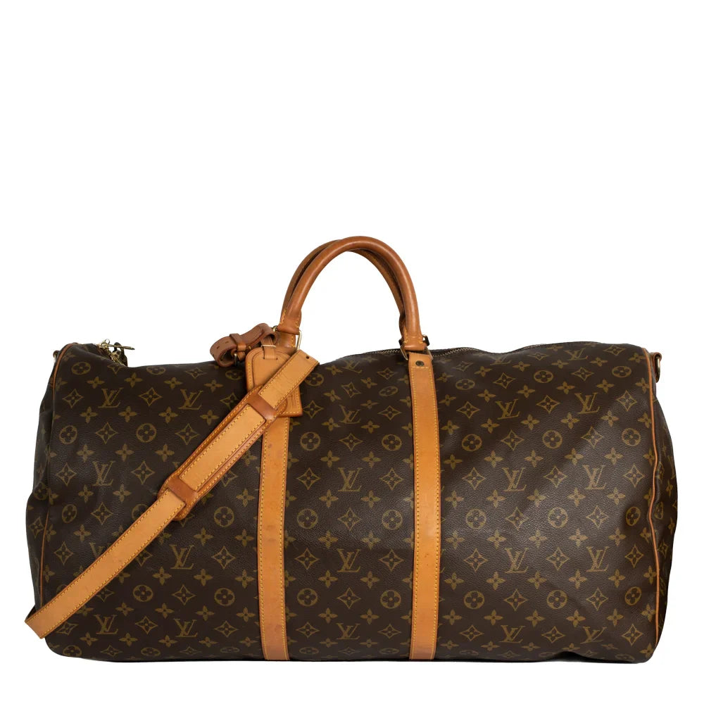 Keepall 60 Vintage en toile monogram marron