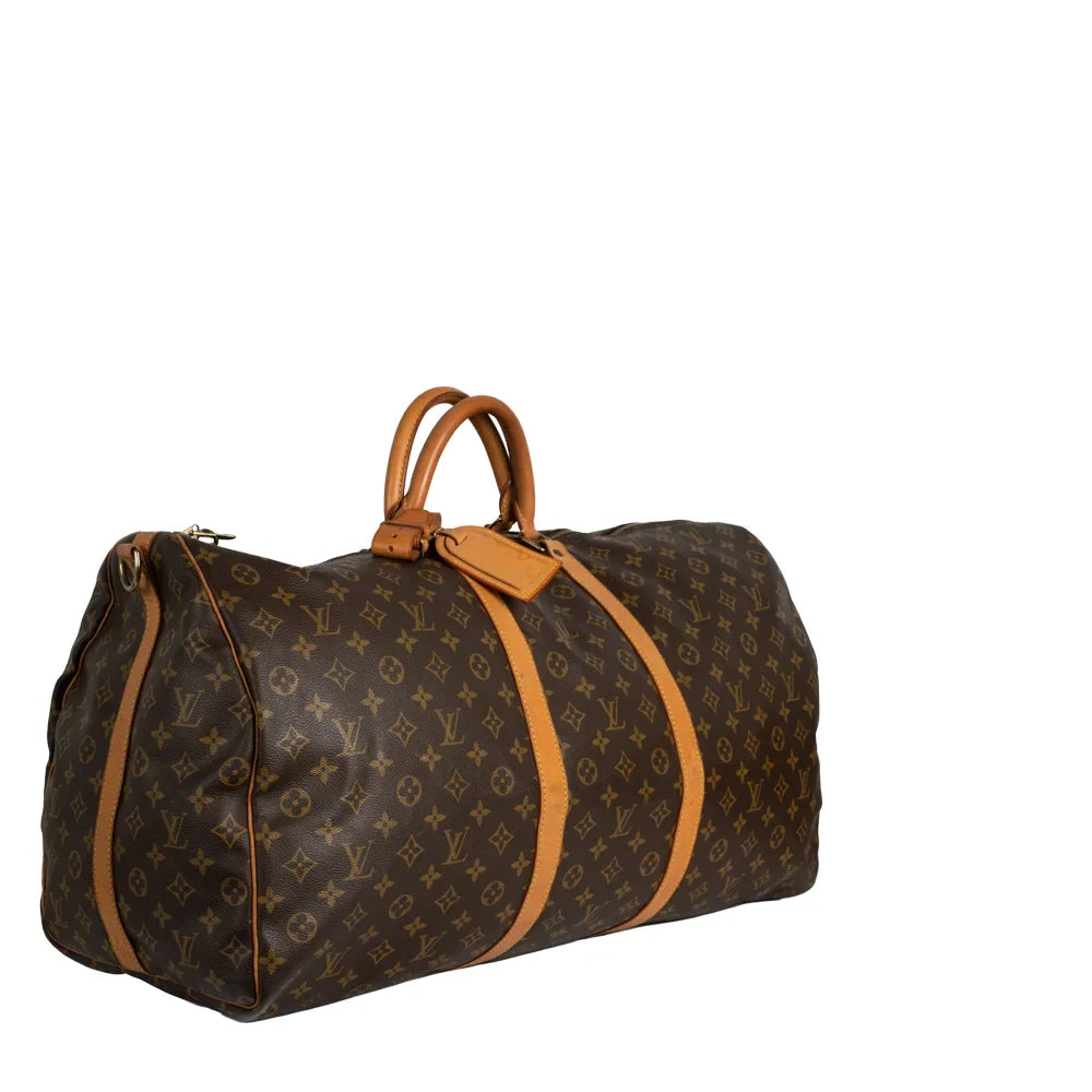 Keepall 60 Vintage en toile monogram marron