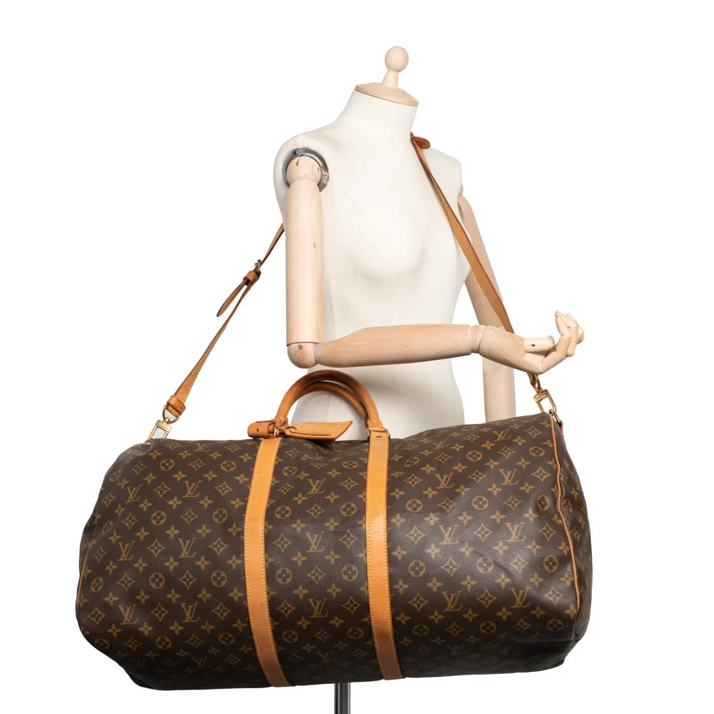 Keepall 60 Vintage en toile monogram marron