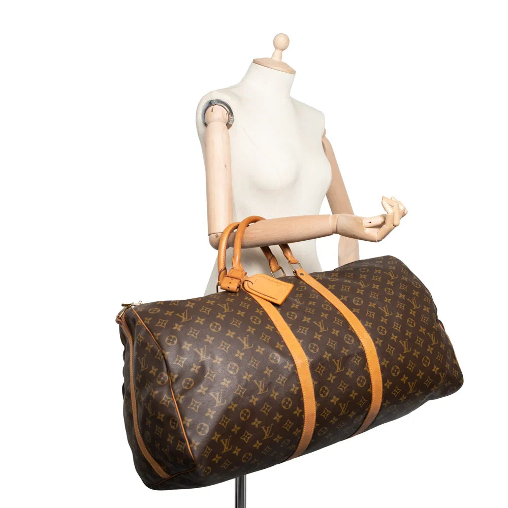 Keepall 60 Vintage en toile monogram marron
