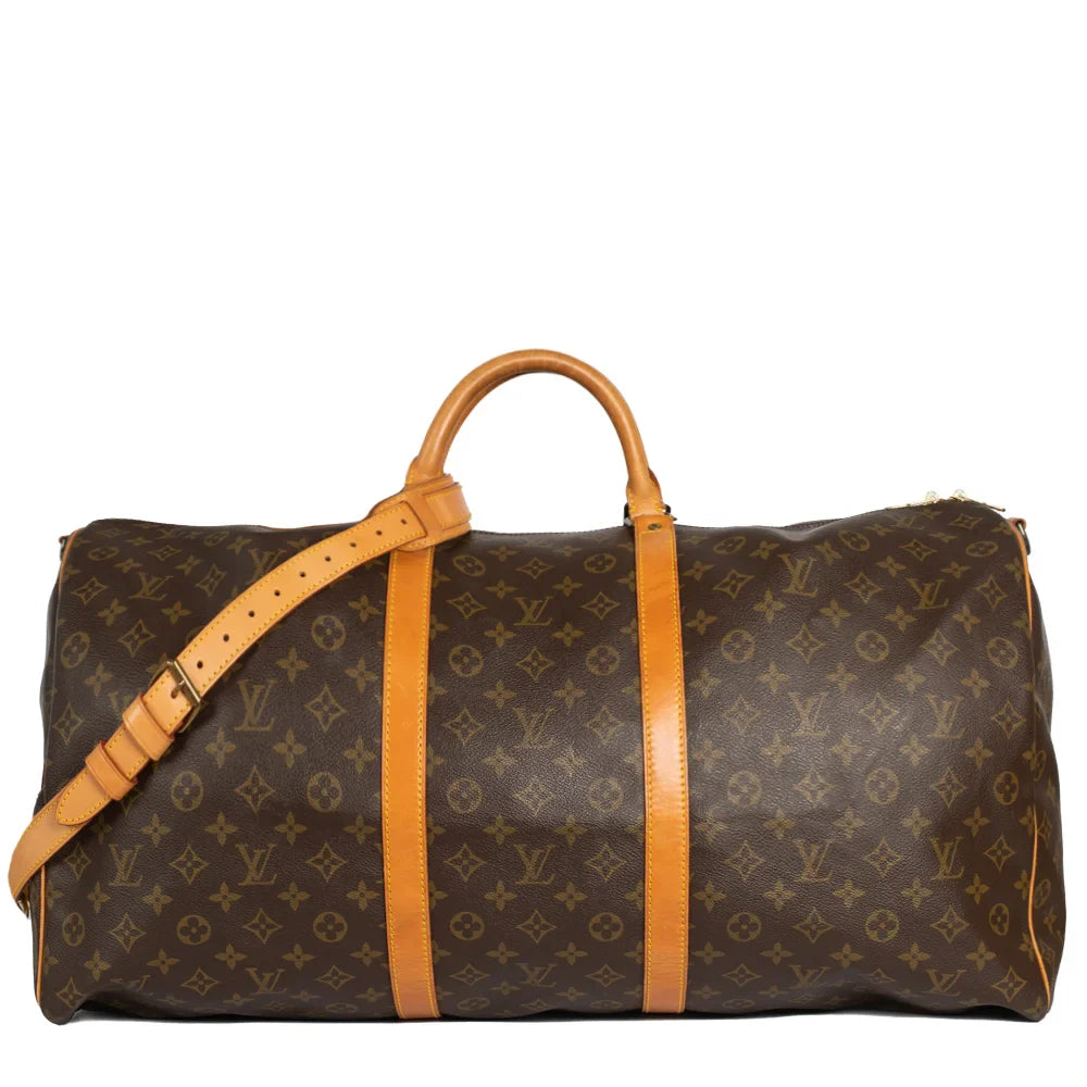 Keepall 60 Vintage en toile monogram marron