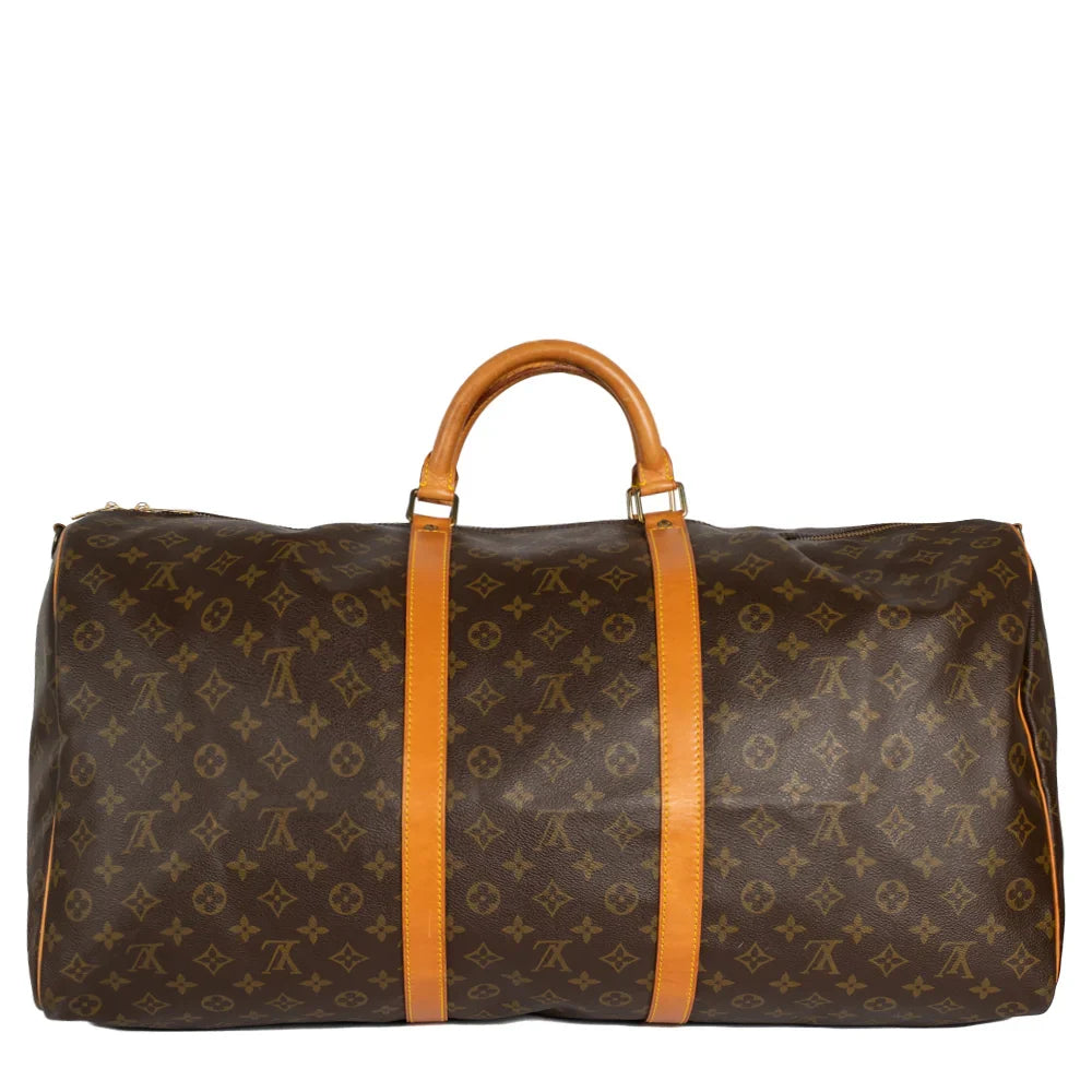 Keepall 60 Vintage en toile monogram marron