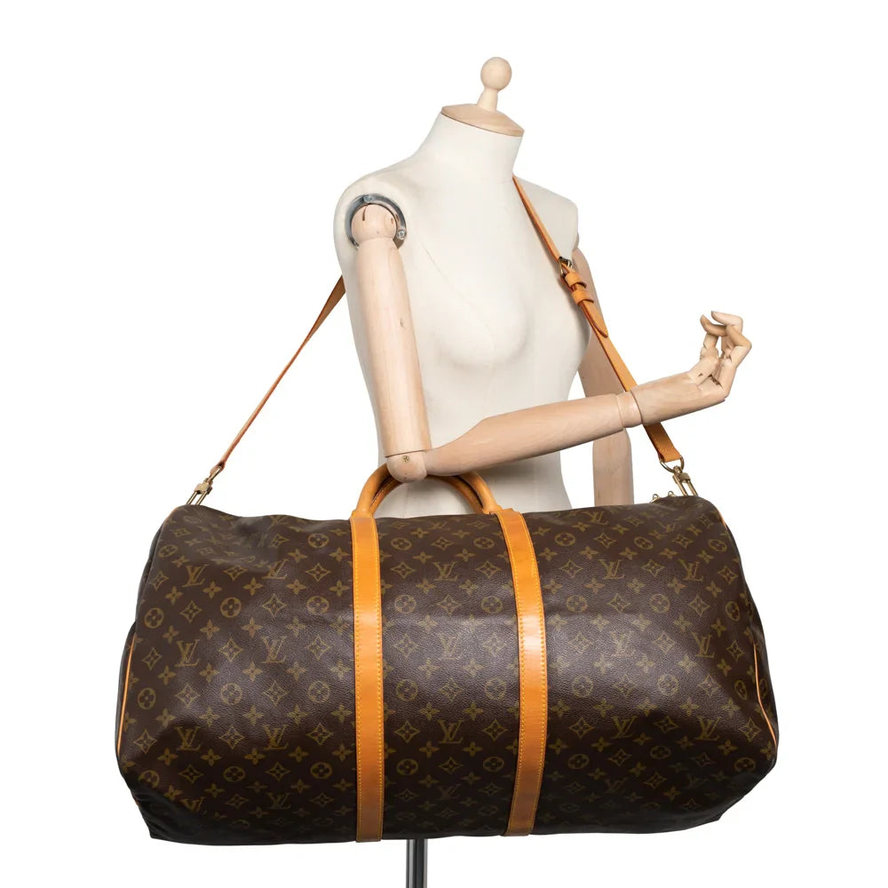 Keepall 60 Vintage en toile monogram marron