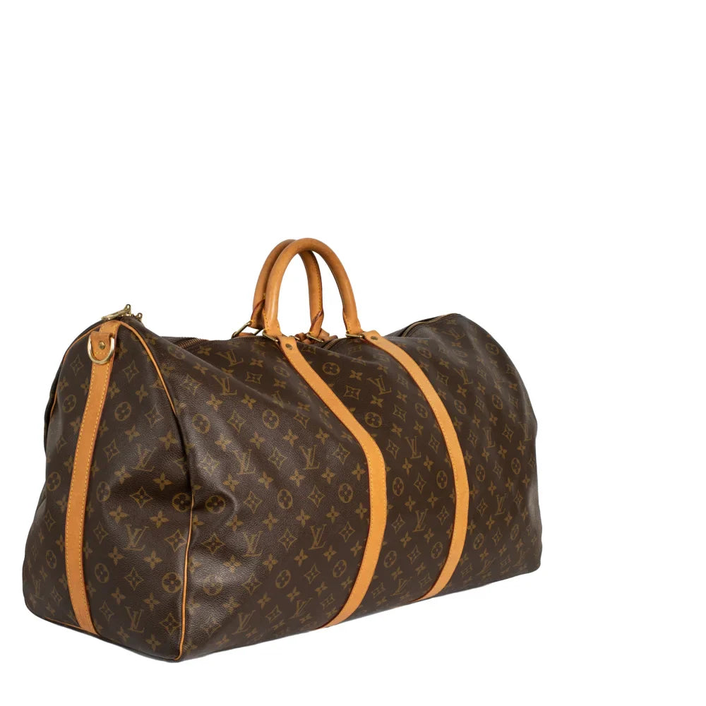 Keepall 60 Vintage en toile monogram marron