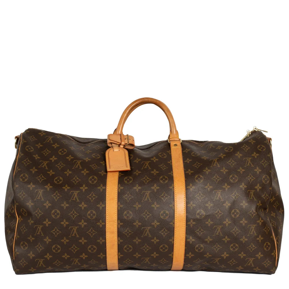 Keepall 60 Vintage en toile monogram marron