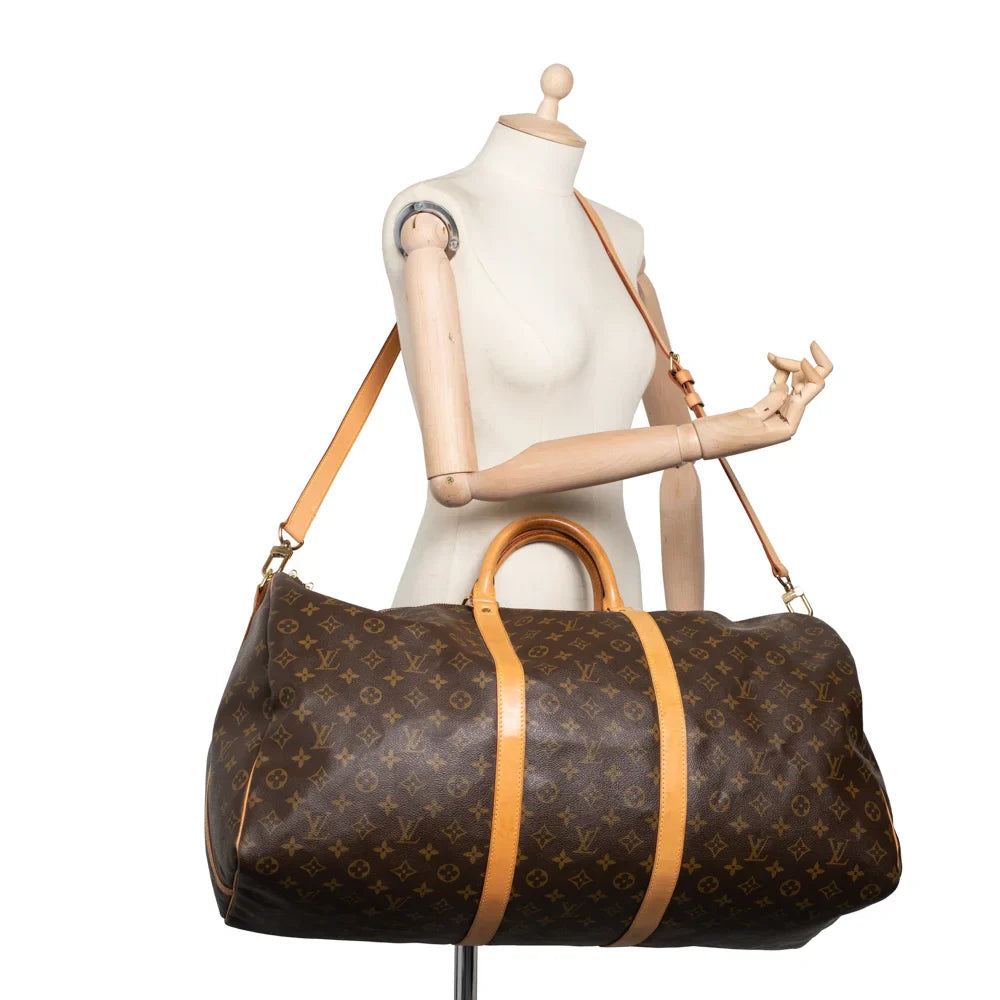 Keepall 60 Vintage en toile monogram marron