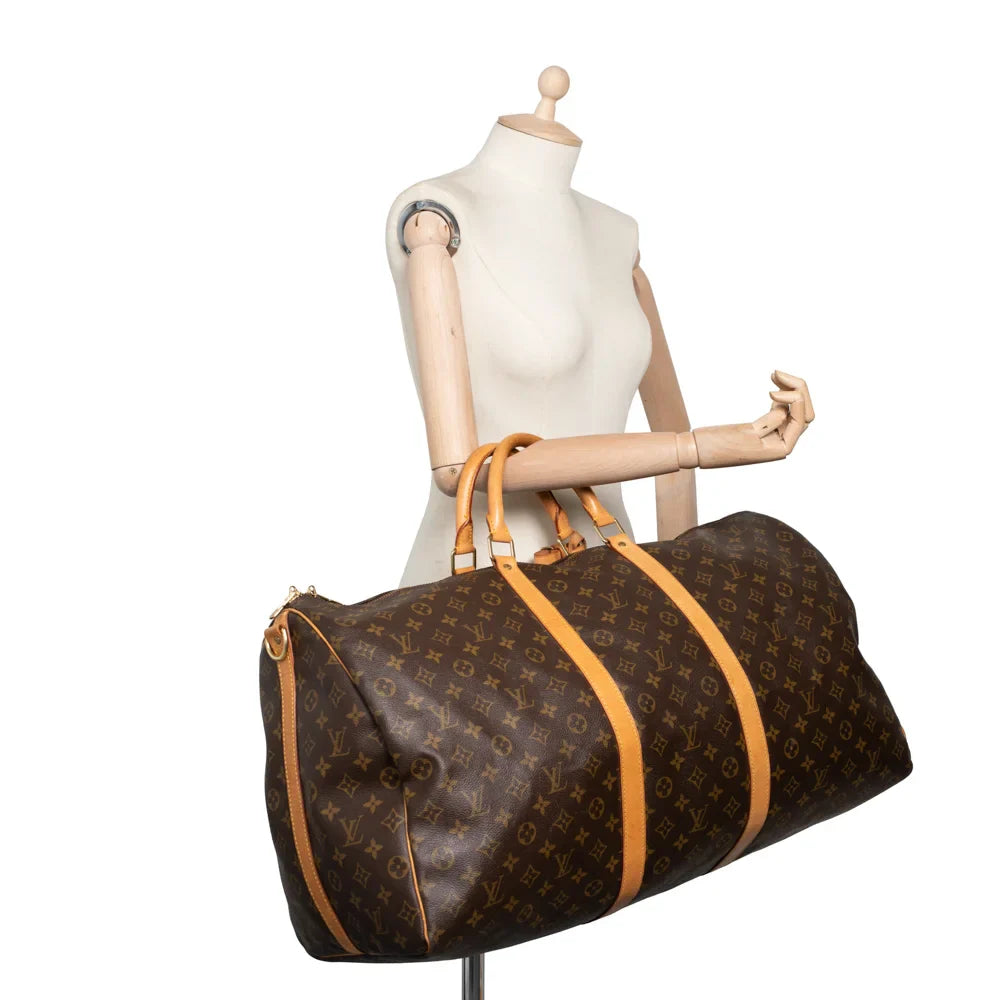 Keepall 60 Vintage en toile monogram marron