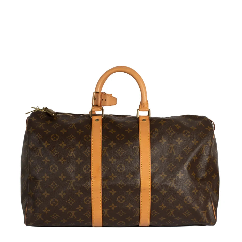 Keepall 45 Vintage en toile monogram marron