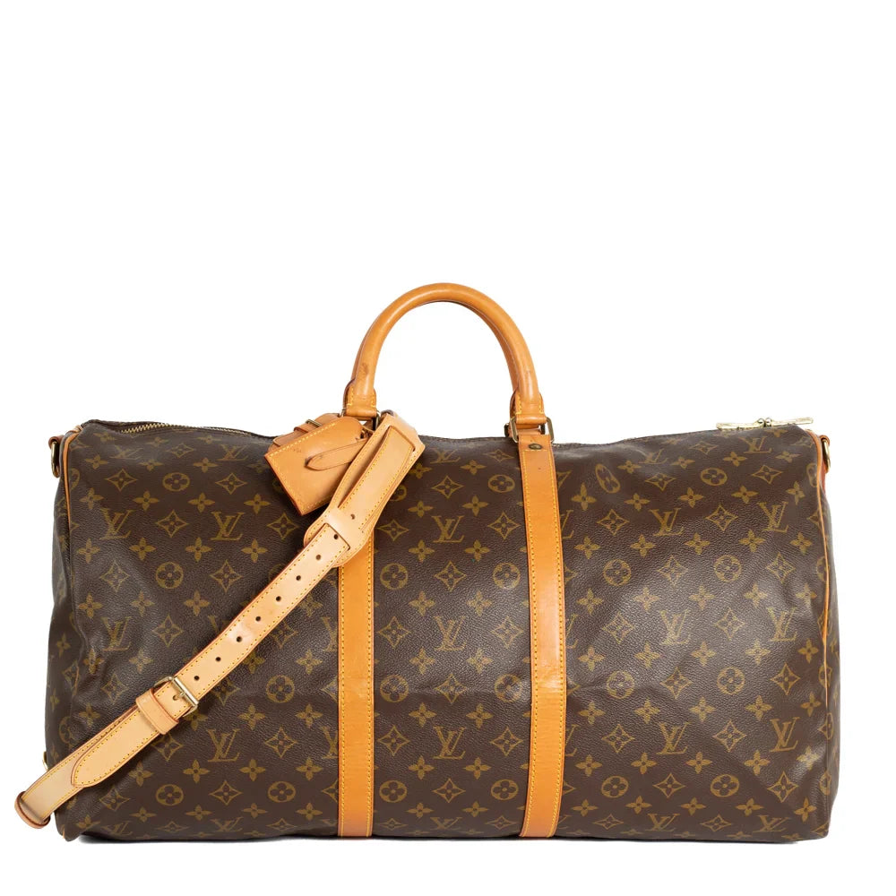 Keepall 55 Vintage en toile monogram marron